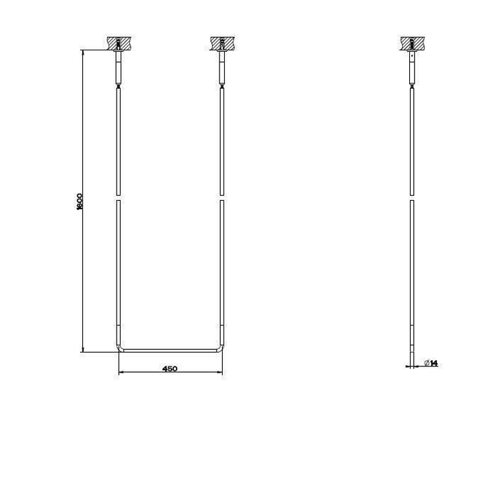 Фото Полотенцедержатель Gessi Goccia 45 см 38144#079 белый