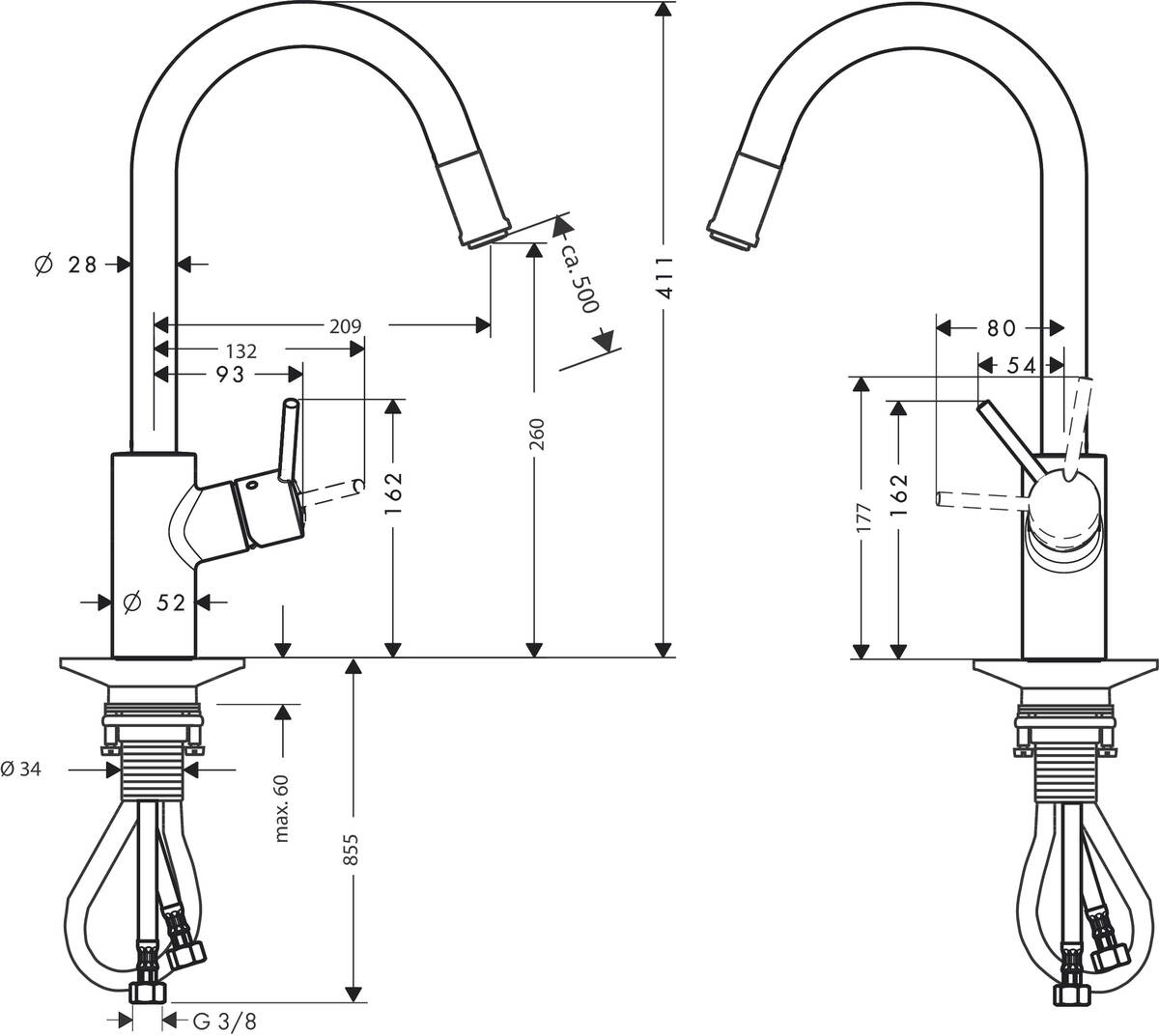 Фото Смеситель для кухни hansgrohe Talis S2 Variarc 14872000