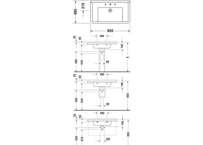 Фото Раковина Duravit Starck 3 03048000001-WG