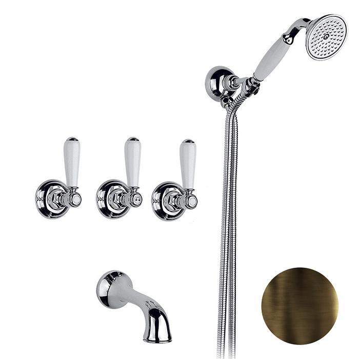 Фото Смеситель для душа Nicolazzi Petit Mont Blanc 1403DB78 бронза