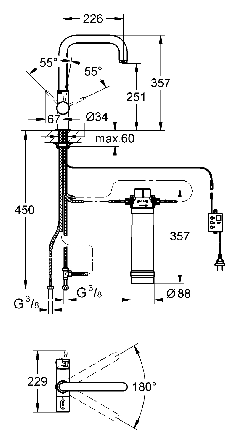Фото Смеситель для мойки Grohe Blue Pure 31299DC1