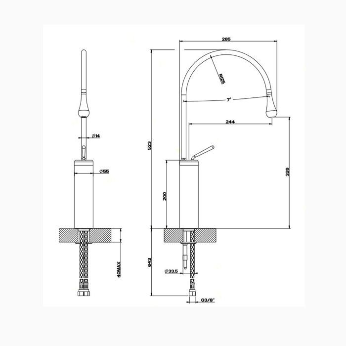Фото Смеситель для раковины Gessi Goccia 33609#031