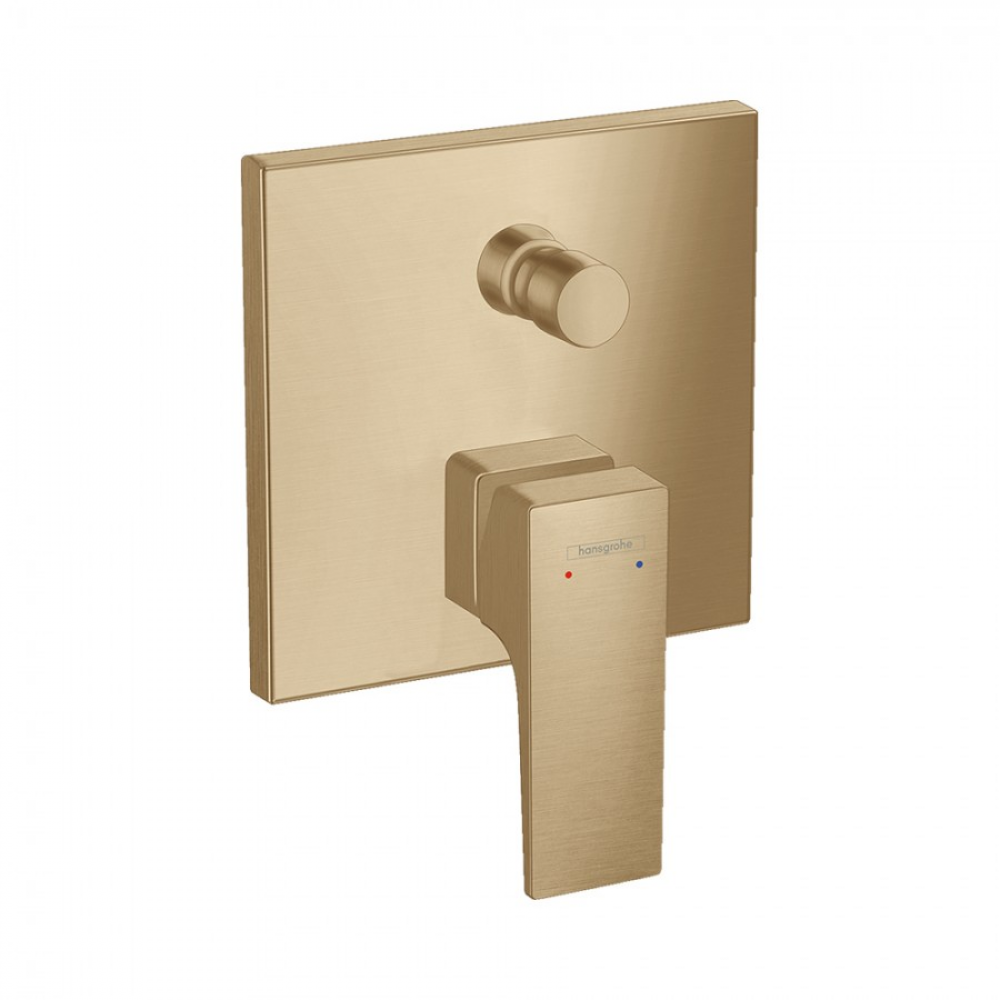 Фото Смеситель для ванны hansgrohe Metropol 32546140 со встроенной защитной комбинацией, СМ, шлифованная бронза