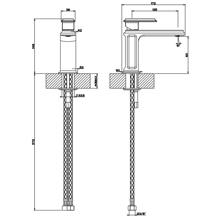 Фото Смеситель для раковины Gessi Eleganza 46002#080 золото