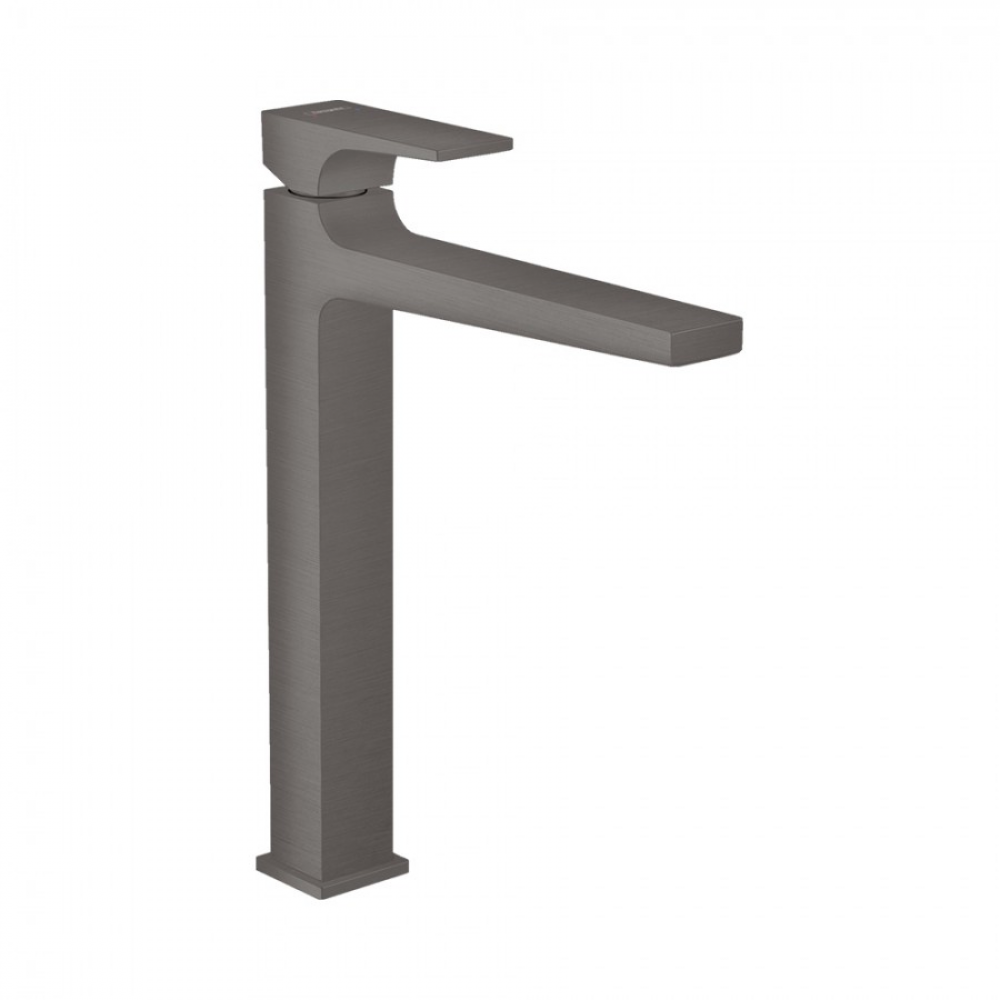 Фото Смеситель для раковины hansgrohe Metropol 260 32512340 со сливным клапаном Push-Open, шлифованный черный хром