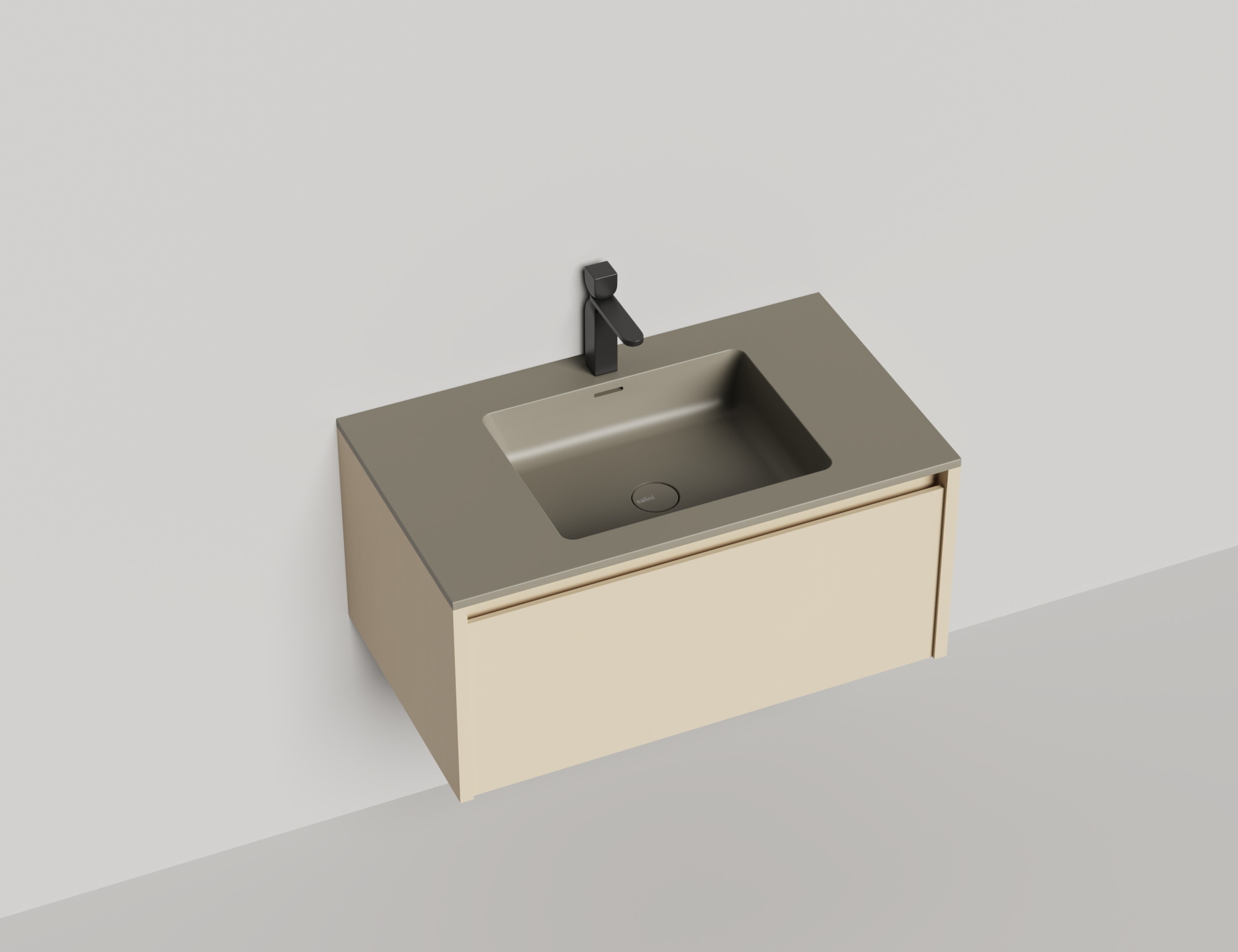 Фото Тумба с раковиной Salini Domino Onda Plus 80 27D108ON RAL