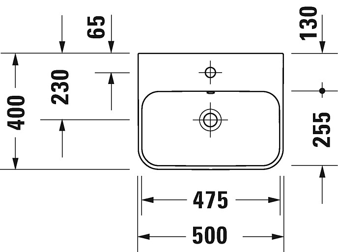 Фото Раковина Duravit Happy D.2 Plus 2360500000
