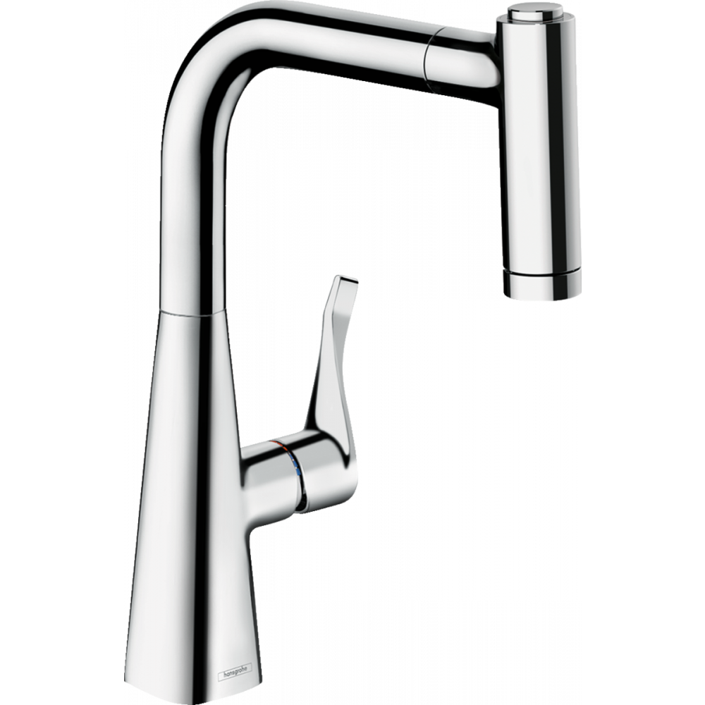Фото Смеситель для кухни hansgrohe Metris M71, 220, 2jet 73800000 с вытяжным душем, хром