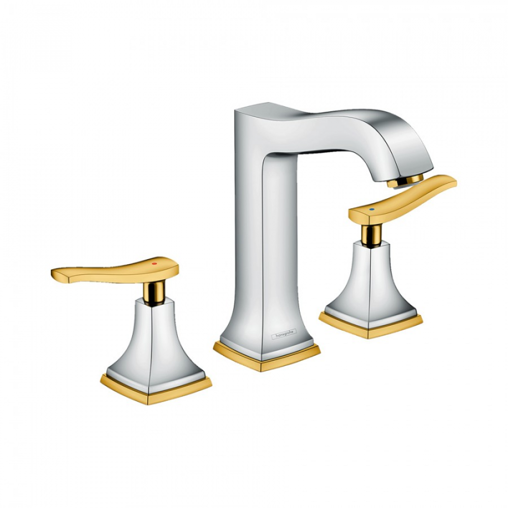Фото Смеситель для раковины hansgrohe Metropol Classic 31331090 хром/золото