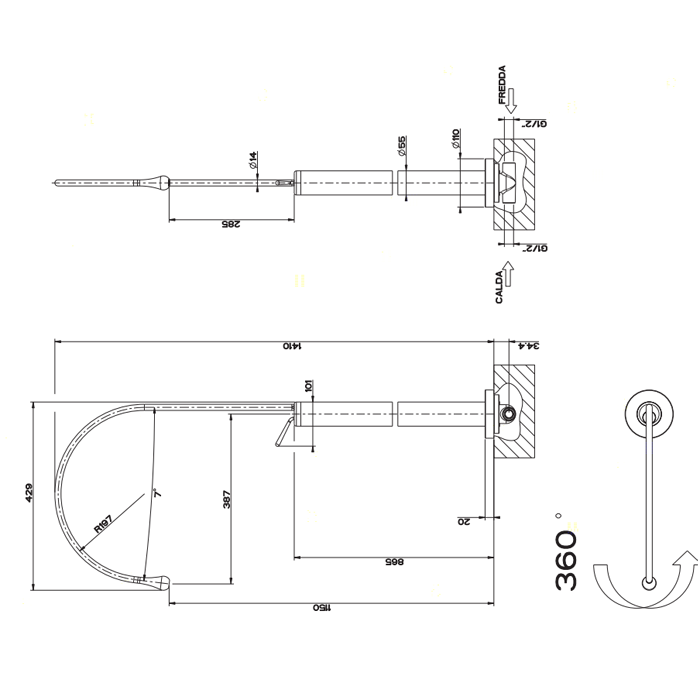 Фото Смеситель для раковины Gessi Goccia 33628#031