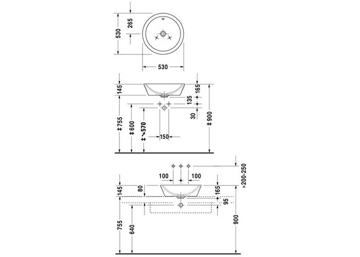 Фото Раковина Duravit Starck 1 04475300001-WG