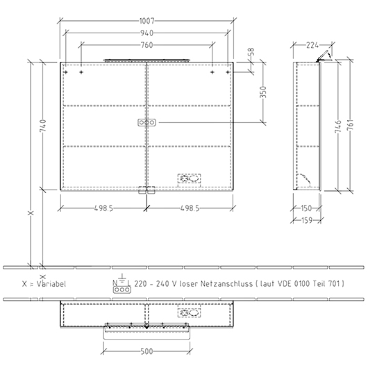 Фото Зеркальный шкаф Villeroy&Boch MY VIEW ONE A4401000