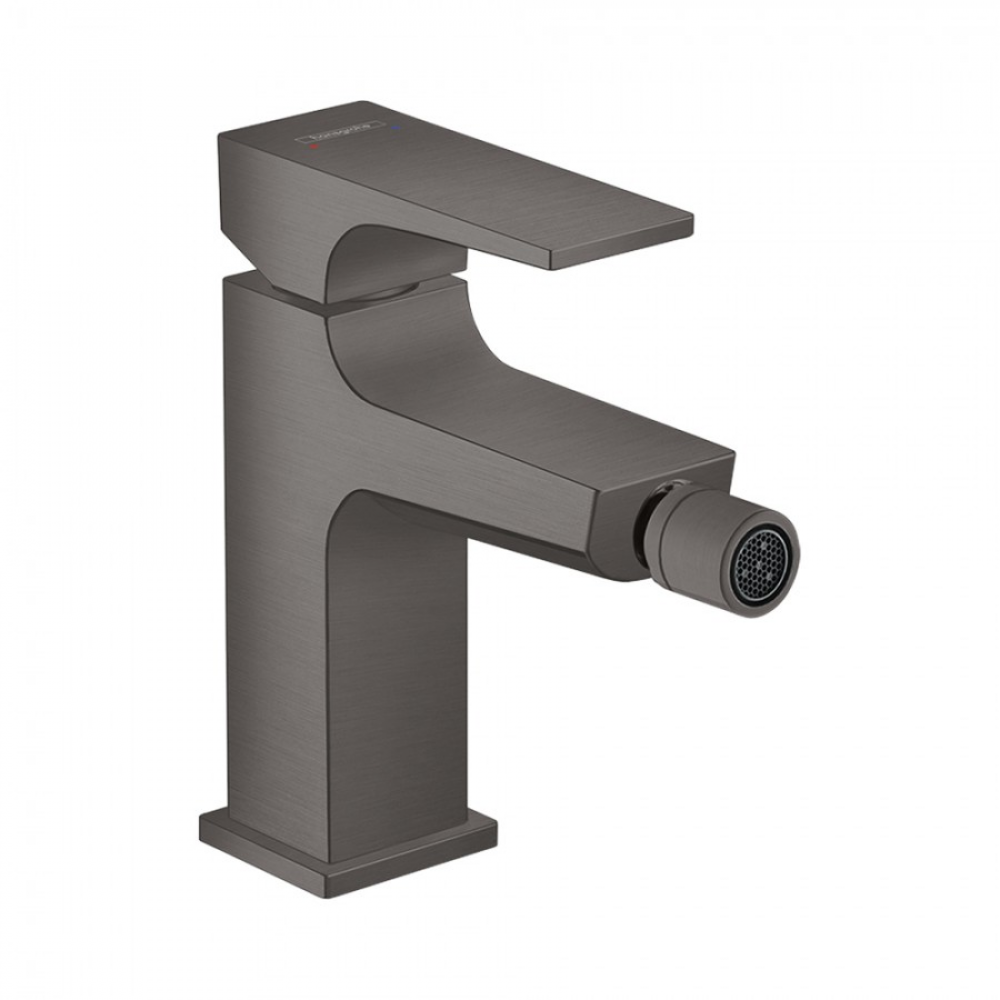 Фото Смеситель для биде hansgrohe Metropol 32520340 с донным клапаном Push-Open, шлифованный черный хром
