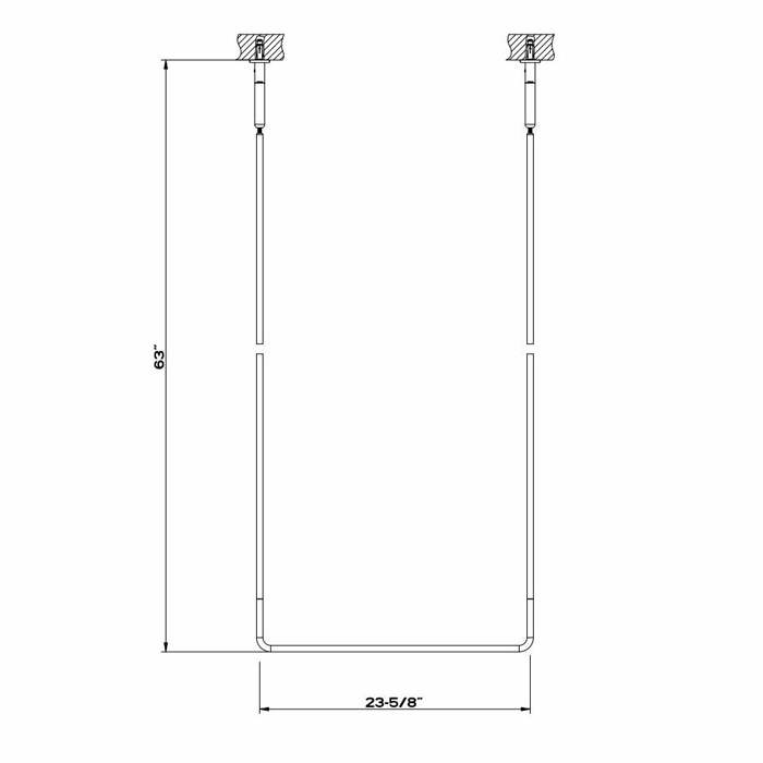 Фото Полотенцедержатель Gessi Goccia 60 см 38143#147