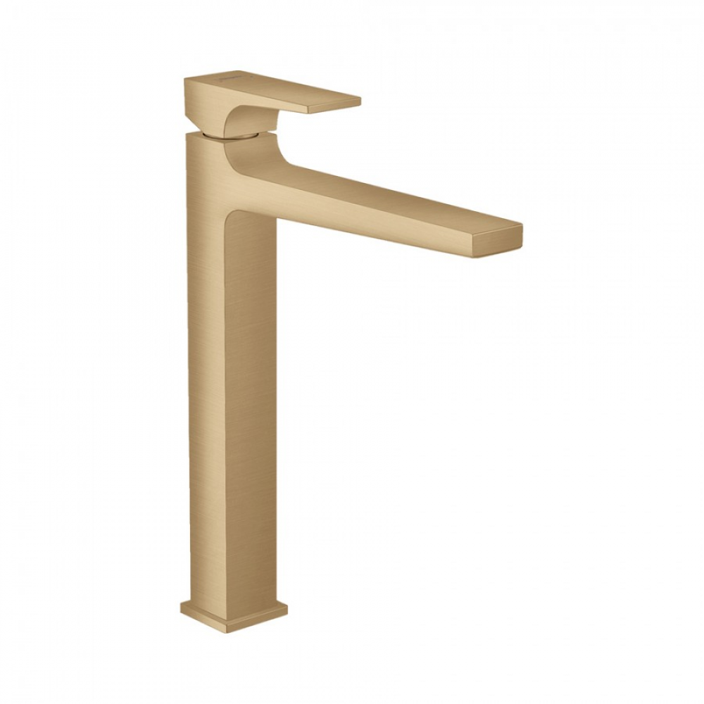 Фото Смеситель для раковины hansgrohe Metropol 260 32512140 со сливным клапаном Push-Open, шлифованная бронза
