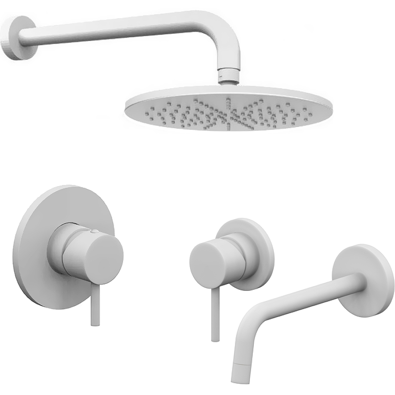 Фото Комплект смесителей Paffoni Light KITLIG011BO006, белый матовый