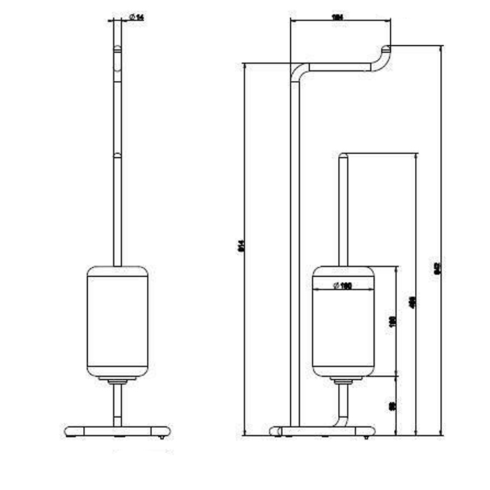 Фото Стойка Gessi Goccia 38067#079 белый