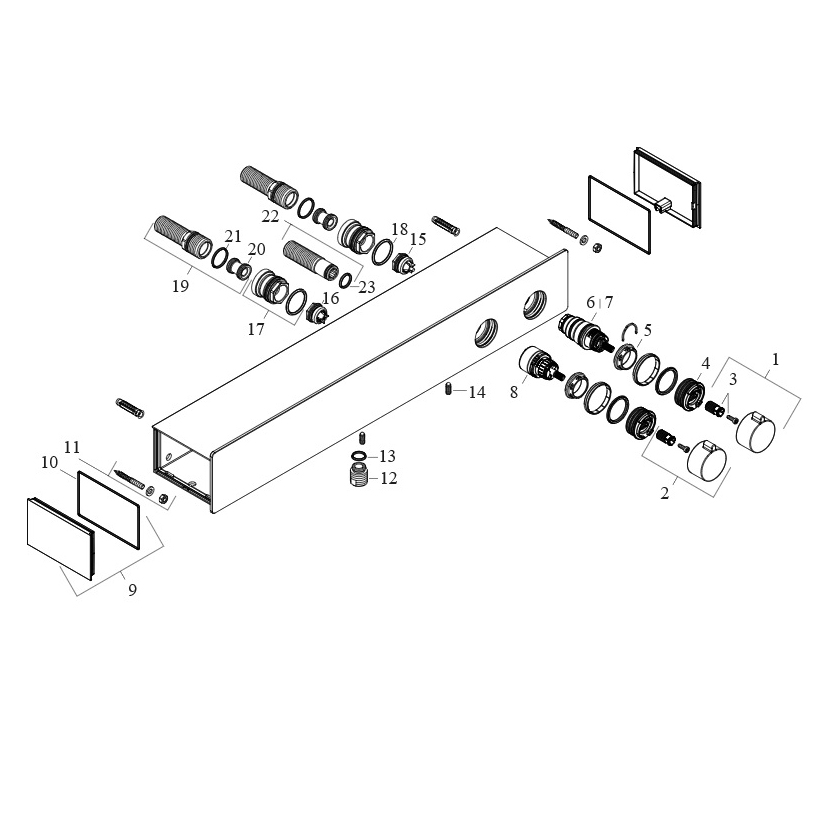 Фото Термостат hansgrohe ShowerTablet 600 13108400 белый/хром для 2 потребителей