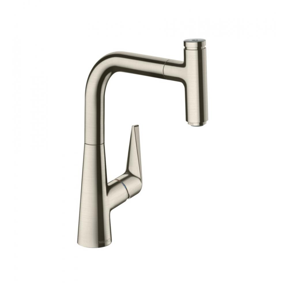 Фото Смеситель для кухни hansgrohe Talis Select M51 73852800 с вытяжным изливом, сталь