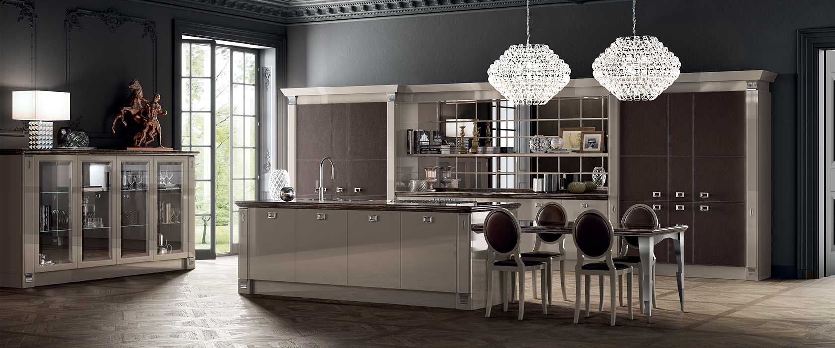 Фото Кухня Scavolini Exclusiva угловая 365 на 270 см