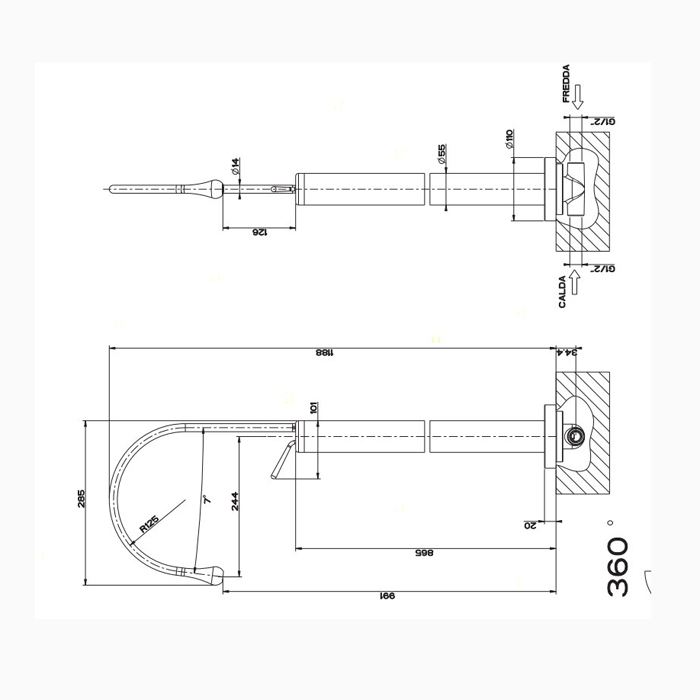 Фото Смеситель для раковины Gessi Goccia 33624#031