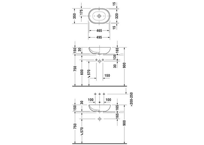 Фото Раковина Duravit Foster 03355000001-WG