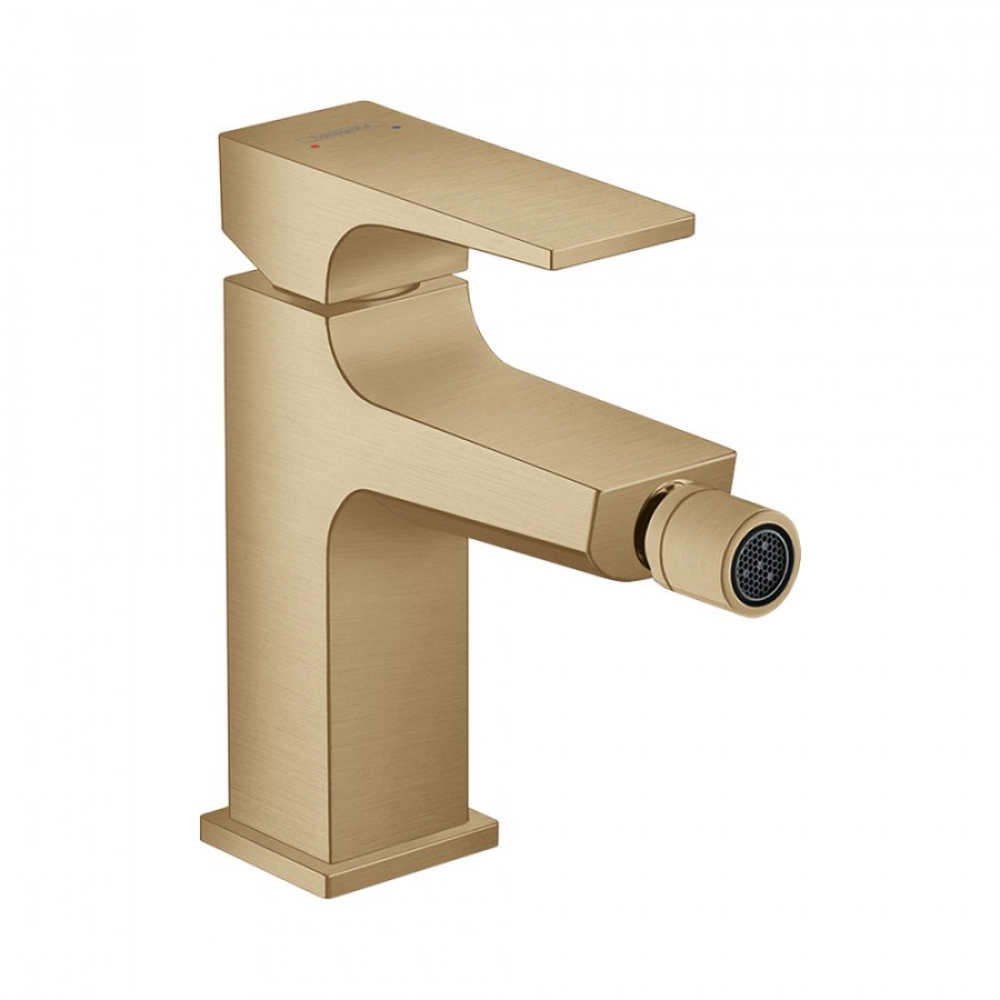 Фото Смеситель для биде hansgrohe Metropol 32520140 с донным клапаном Push-Open, шлифованная бронза