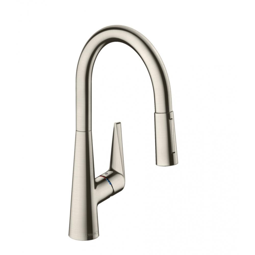 Фото Смеситель для кухни hansgrohe Talis M51 72813800 с вытяжным душем, сталь