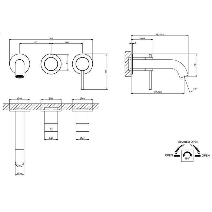 Фото Смеситель для раковины Gessi 316 54140#299 черный