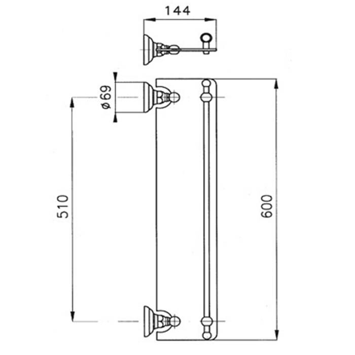 Фото Полочка Nicolazzi Impero 60 1480GO36