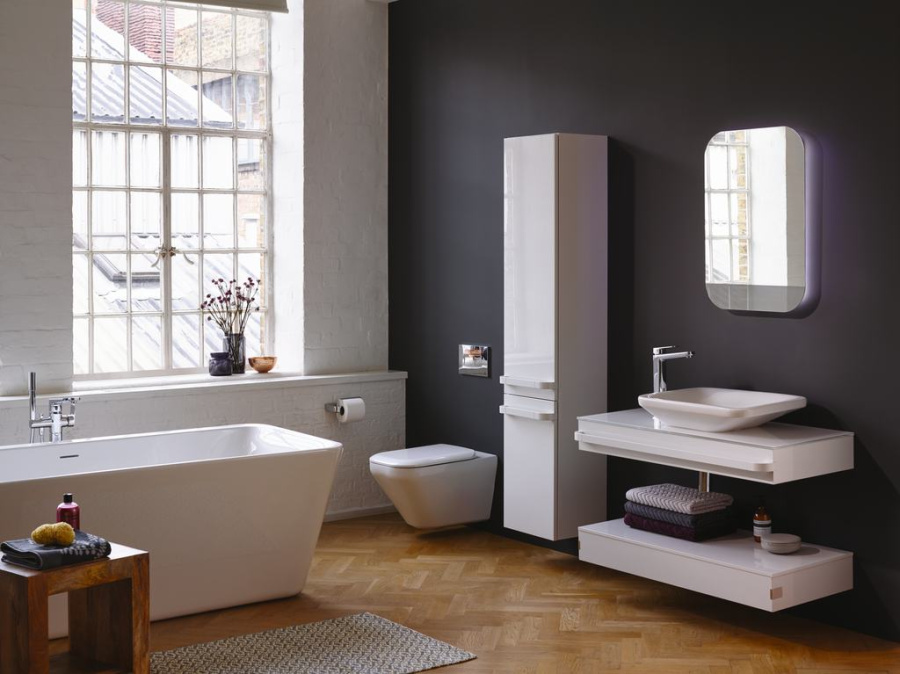 Фото Шкаф-пенал Ideal Standard Tonic II R4315WG глянцевый белый