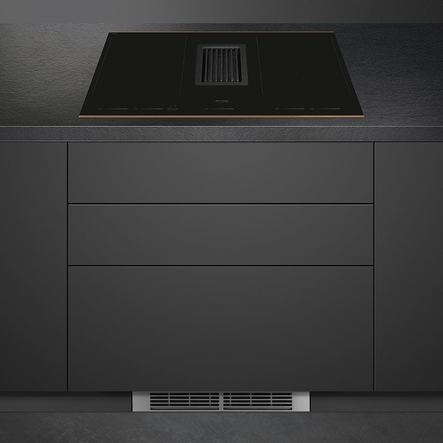 Фото Варочная панель с вытяжкой Smeg HOBD682R1