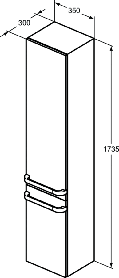 Фото Шкаф-пенал Ideal Standard Tonic II R4319WG белый лак