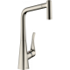 Фото Смеситель для кухни hansgrohe Metris M71, 320, 2jet 73801800 с вытяжным душем, сталь