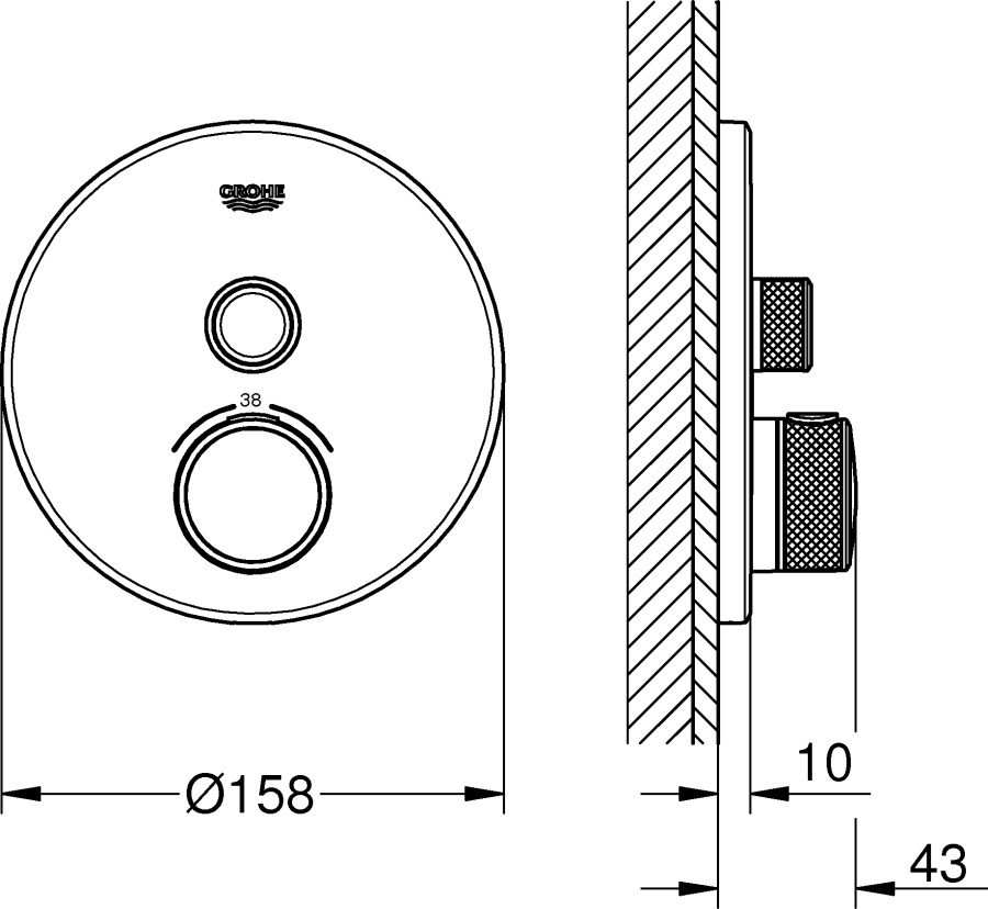 Фото Смеситель для душа Grohe Grohtherm SmartControl 29118000