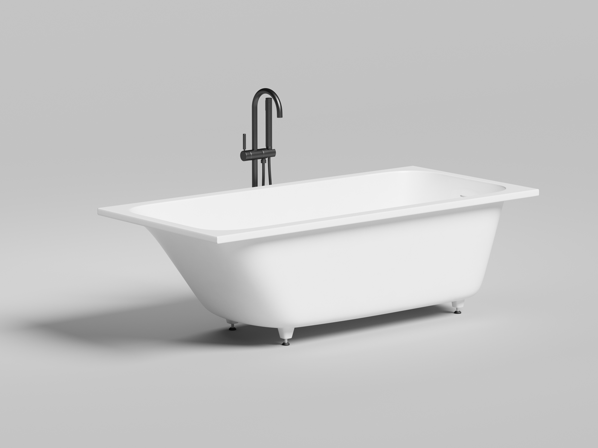 Фото Ванна из искусственного камня Salini Orlando Kit 170х80 102116MF черная матовая