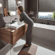 Фото Смеситель для ванны hansgrohe Vivenis 75444670 матовый чёрный