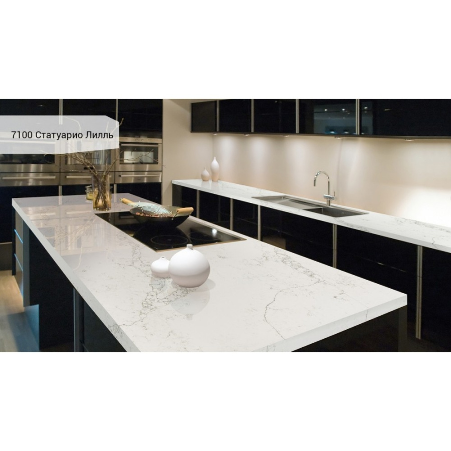 Фото Столешница Avant Quartz 7100 Статуарио Лиль