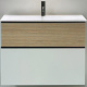 Фото Тумба с раковиной Burgbad Fiumo 80 SFXN082F3956FOT45G0200C0001*1 белый матовый/кашемировый дуб