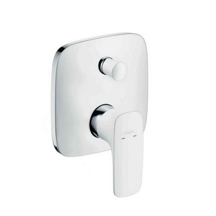 Фото Смеситель для ванны hansgrohe PuraVida, СМ, 15447400 со встроенной защитной комбинацией