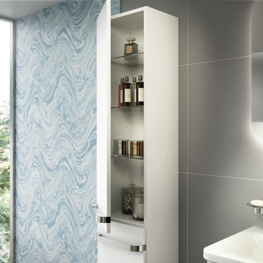 Фото Шкаф-пенал Ideal Standard Tonic II R4319WG белый лак