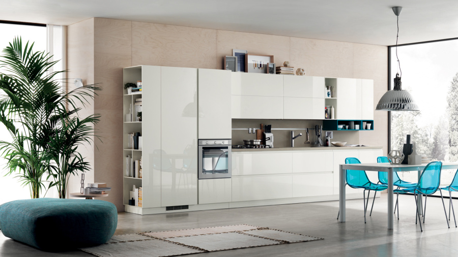 Фото Кухня Scavolini Foodshelf угловая 360 на 240 см