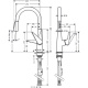 Фото Смеситель для кухни hansgrohe Talis M51 72813800 с вытяжным душем, сталь