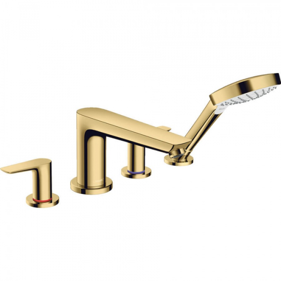 Фото Смеситель на край ванны hansgrohe Talis E 71748990 на 4 отверстия, полированное золото