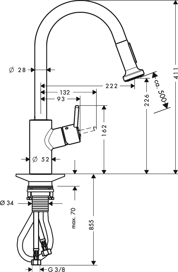Фото Смеситель для кухни hansgrohe Talis-S Variarc 14877000