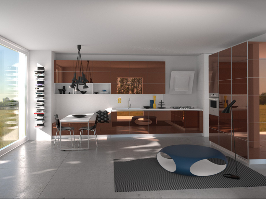 Фото Кухня Scavolini Tetrix прямая 300 см