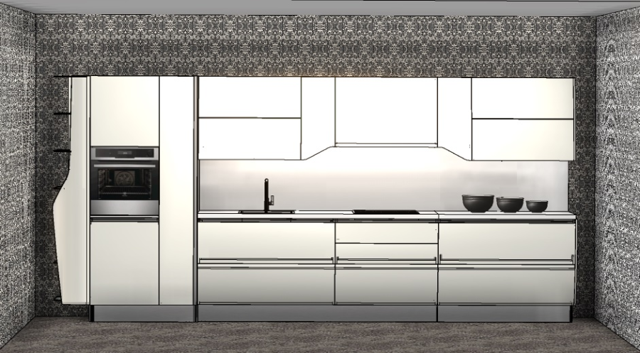 Фото Кухня Scavolini Flux Swing прямая 458 см