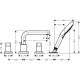 Фото Смеситель на край ванны hansgrohe Metris S 31443000 на 4 отверстия, хром