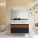 Фото Тумба с раковиной Burgbad Fiumo 122 SFXN122F3958FOT52G0200C0001*1 тик корица/матовый графит