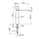Фото Смеситель для раковины Cisal Hi-Rise RI0035447W золото